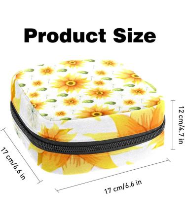 Stylish Women's Storage Bags for Bandages & Menstrual Inserts - Portable Colorful Sunflower & Leaf Patterns - Buy Online on GoSupps.com