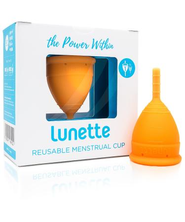 Lunette Reusable Menstrual Cup Model 1 For Light to Normal Flow Orange 1 Cup