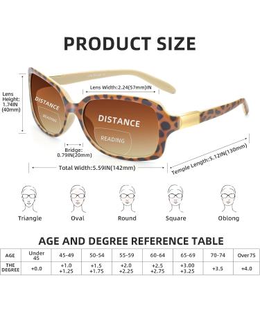 JM Classic Bifocal Reading Glasses - Stylish Tortoise Square Sunglasses for Women | 2.0x Magnification - Buy Online on GoSupps.com