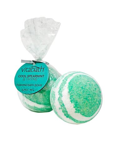 Vitabath Foaming Bath Bomb - Cool Spearmint & Thyme Aromatherapy Blend - 6 Ounce - Buy Online on GoSupps.com