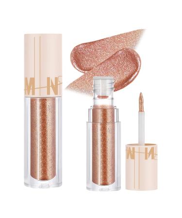Liquid Glitter Eyeshadow Golden Metals Glitter and Glow Liquid Eye Shadow Waterproof Diamond Shimmer Metallic Glitter Eyeshadow 08 04