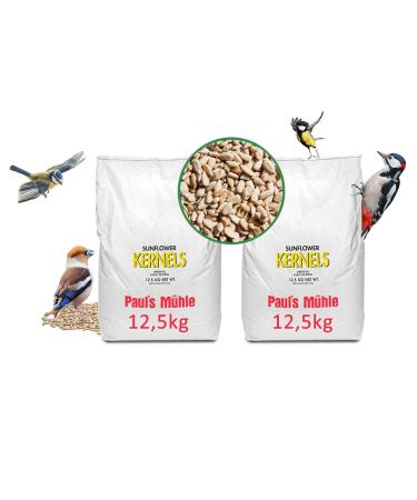 Paul's M hle sunflower seeds for birds shelled harvest 2023 25 kg (2 x 12.5 kg) 12.5 kg (pack of 2)