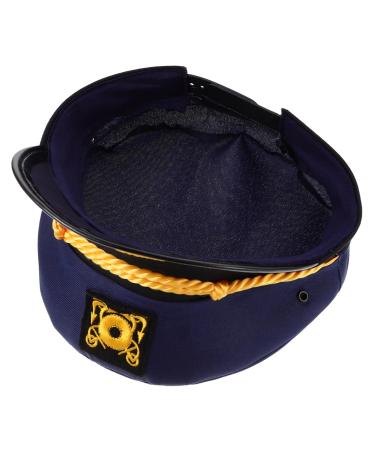 LIFKOME Navy Cap Captain Hat for Decor Captain Hats Admiral Hat Captain Cap Costume Party Captain Hat Yacht Costume Party Hat Navy Costume Accessory Marine Cosplay Hats Polyester