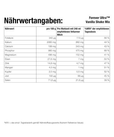 Forever Ultra Vanilla Protein Shake - 21g Soy Protein Gluten-Free No Preservatives 375g (15 Portions) | Healthy Meal Replacement - Buy Online on GoSupps.com