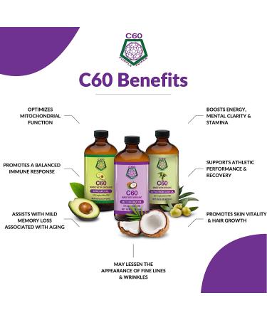C60 Purple Power Organic MCT Coconut Oil | Cold-Pressed, Pure C60 Carbon Fullerenes - Buy Online on GoSupps.com