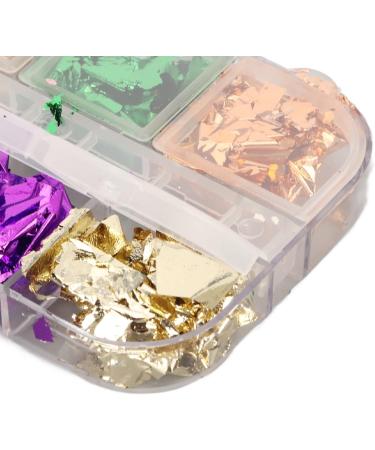 Nail Foil Flakes Sequin Set Nail Glitter Charm Ornaments Nail Art Decorations Glitter Accessories for DIY Craft Nail Art Design Manicure Decor - Buy Online on GoSupps.com