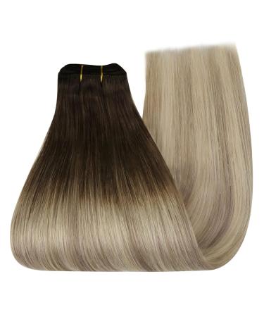 Youngsee Real Hair Extensions - Dark Brown Balayage 55cm Weft 100g #4/14 | Long-Lasting Quality for a Flawless Look - Buy Online on GoSupps.com