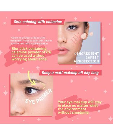 Korean Makeup Blur Stick Face Primer for Pores & Energized Eye Makeup - Calamine Base for Oily & Acne Prone Skin - Buy Online on GoSupps.com