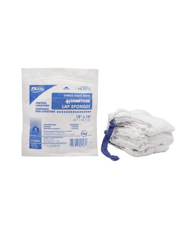 Dukal Laparotomy Sponge - Sterile Pre-Treated CSR Wrap 18x18 | 100 Pack for Surgical Use - International Shipping Available - Buy Online on GoSupps.com