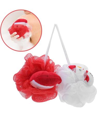 FRCOLOR Christmas Bath Loofahs - Santa & Snowman Shower Sponges Exfoliating Mesh Ball & Back Scrubber for Kids & Adults - Buy Online on GoSupps.com