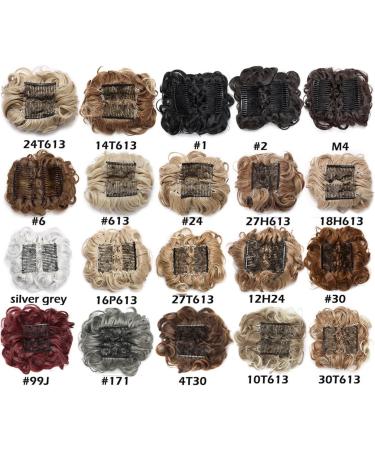 Hair Bun Hairpiece for Women Synthetic Large Comb Clip In Curly Hair Extension Chignon Hair Pieces Women Updo Cover Hairpiece Extension Hair Bun Hair Chignons(4T30) - Buy Online on GoSupps.com