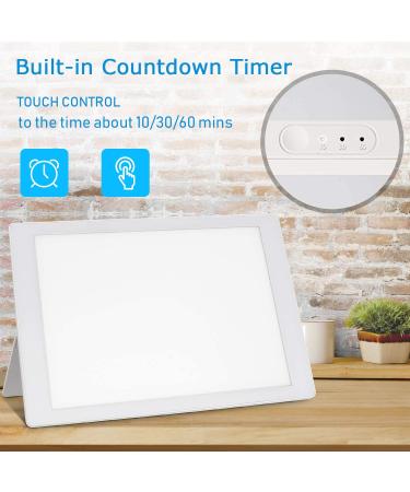 10000 Lux UV-Free Light Therapy Lamp with Adjustable Brightness and Timer - Ideal for Home or Office Use - Buy Online on GoSupps.com