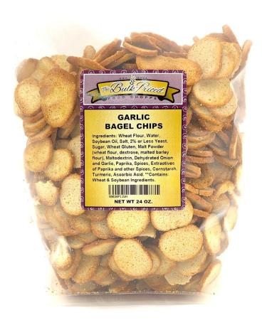 Garlic Bagel Chips, Bulk Size (1.5 lb. Resealable Zip Lock Stand Up Bag)