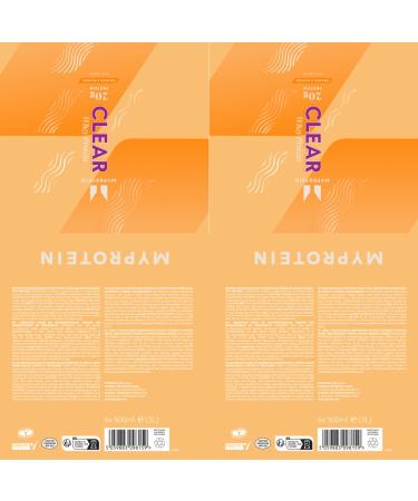 Myprotein Clear Whey Protein Drink Orange & Mangue | Isolat de lactos rum de 20 g | Z ro sucre et graisse | Jus riche en prot ines pr t boire | 6 bouteilles de 500 ml - Buy Online on GoSupps.com