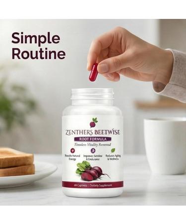 Zenthers Beetwise Beetwise Root Formula Cold Pressed Natural Blood Circulation & Energy Support Vegan-Friendly Non-GMO 60 Capsules (1PCS) - Buy Online on GoSupps.com
