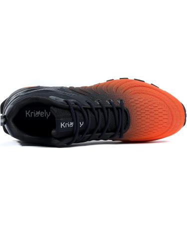 Kricely Men's Trail Running Shoes - Lightweight Hiking & Fitness Sneakers 47 EU - Road Running & Trekking Shoes in Orange - Buy Online on GoSupps.com