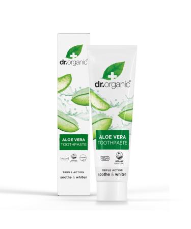 Dr Organic Aloe Vera Toothpaste Whitening Natural Vegan Cruelty-Free Paraben & SLS Free Organic 100ml - Buy Online on GoSupps.com