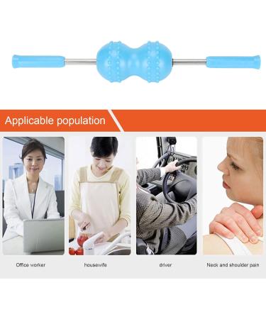 Fascia Muscle Roller - Dual Ball Deep Tissue Massage for Pain Relief | Perfect for Legs & Neck - Buy Online on GoSupps.com