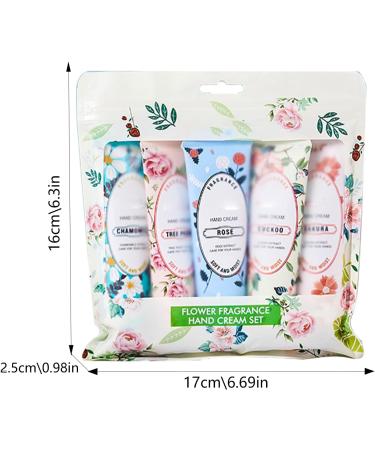  Huasean Set of 5 plant-based hand creams - Moisturizing hand cream - Natural floral scent - Travel gift set - Moisturizing and nourishing - Buy Online on GoSupps.com