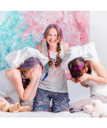 12 Color Hair Chalk Set for Kids - Temporary Washable Bright Hair Color Pen - Non-Toxic Hair Dye for Halloween, Christmas, Birthdays - Buy Online on GoSupps.com