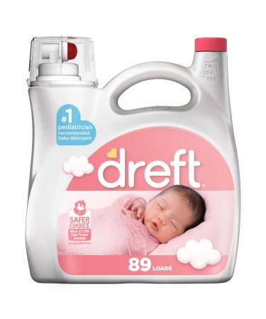 Dreft Stage 1: Newborn Baby Liquid Laundry Detergent, 89 loads 128 fl oz, 1 Choice of Pediatricians 128 oz (89 loads)