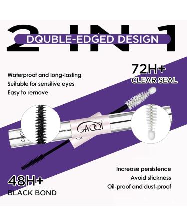 GAQQI Waterproof Lash Bond & Seal - 10ML 2-in-1 Eyelash Glue for DIY Eyelash Clusters - Long-lasting Hold 48-72 Hours - Buy Online on GoSupps.com
