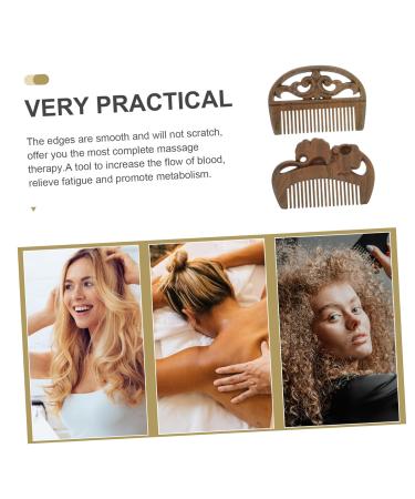 Beaupretty Green Sandalwood Combs for Men - Wooden Hairdressing Tools | 2-Pack - Buy Online on GoSupps.com