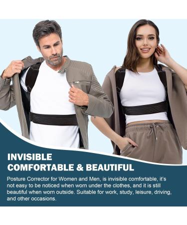 Kungfuren Posture Corrector Back Brace for Men and Women - Lower Back Pain Support Belt in Black XL (43-48) - Buy Online on GoSupps.com