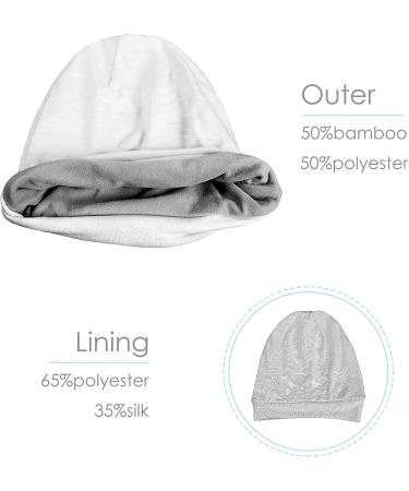 Satin Lined Sleep Cap - Adjustable Bonnet for Curly Hair Protection - Buy Online on GoSupps.com