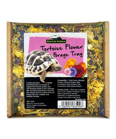 Reptile World Forage Tray 100% Natural botanical enrichment for Tortoises | Healthy Tortoise Treat (Flower Mix) - Buy Online on GoSupps.com
