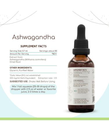 HerbEra Ashwagandha B60 Alcohol-Free Herbal Extract Tincture Super-Concentrated (Shui Qie Indian Ginseng Withania Somnifera) 2 fl oz 2 Fl Oz (Pack of 1) - Buy Online on GoSupps.com