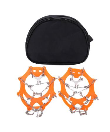 OKAT Outdoor Snowshoe Crampons 12 Tooth Stainless Steel Crampons Non-Slip Good Flexibility for Outdoor Skiing L Code