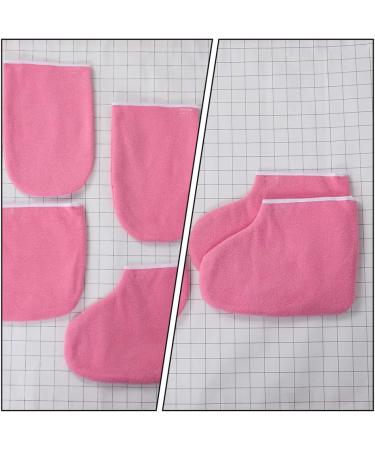 FOMIYES 10 Sets Leather Horn Boots Foot Spa Sock Nail Tools Manicure Tools Paraffin Foot Pedicure Remover Spa Skin Care Gloves Nursing Spa Tool Work Polyester Lining Hand Hot Wax - Buy Online on GoSupps.com