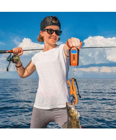 Waterproof Fish Scale Floating Fishing Scale with Lip Gripper - 110lb/50kg, Backlit LCD Display, Memory Storage & Summation - Perfect Fishing Gift for Men - Buy Online on GoSupps.com