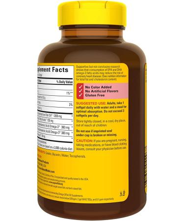 Nature Made Fish Oil 1200mg One Per Day | 100 Softgels Omega 3 Supplement for Heart Health - Buy Online on GoSupps.com