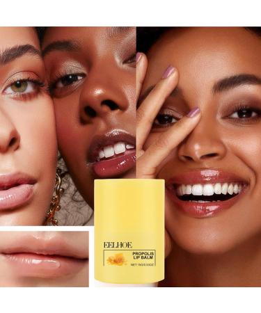 Propolis Lip Cerin Lip Balm Stick Honey Bee Lip Butter Hydrating Overnight Lip Balm & Mask Honey Bee Lip Balm Gentle Exfoliation 12 Hours Long-Lasting Moisture Lip Balm Repair Lip Balm for Dry Lips - Buy Online on GoSupps.com