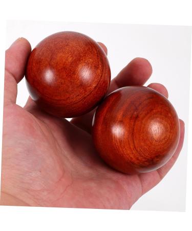 Buifulsic 2-St Wooden Ball Massage Balls - Acupuncture & Fitness Gym Handcrafted Mahogany & Bamboo 5x5cm - Buy Online on GoSupps.com