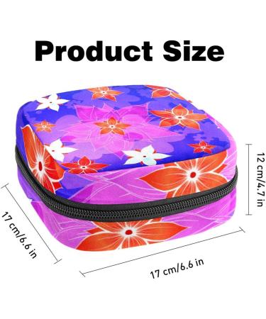 Menstrual Pad Bag with Zipper - Floral Women's Tampon Pouch - Travel-Friendly Napkin Storage for Girls - Buy Online on GoSupps.com