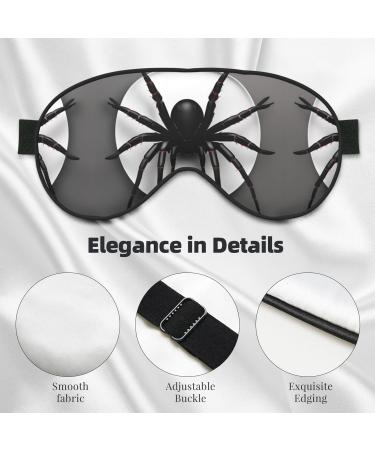 Black Spider Double-Sided Sleep Eye Mask | Soft Comfort Blindfold with Adjustable Strap | Block Out Light Perfect for Travel & Sleep - Buy Online on GoSupps.com