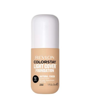 Revlon ColorStay Light Cover Liquid Foundation  Hydrating Longwear Weightless Makeup with SPF 35  Light-Medium Coverage for Blemish  Dark Spots & Uneven Skin Texture  230 Natural Ochre  1 fl. oz.