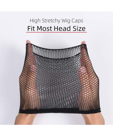 URAQT 4 Pcs Stretchy Nylon Wig Caps - Breathable Unisex Wig Cap for Women and Men - Black - Buy Online on GoSupps.com