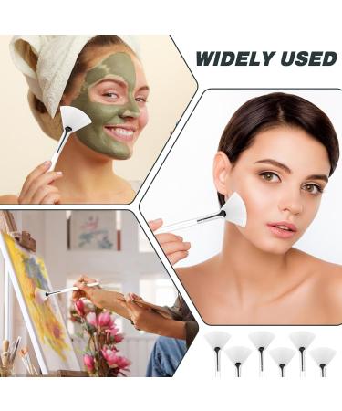 6 PCS Face Mask Brush Soft Facial Fan Brush Acid Applicator Brush Face Mask Applicator Brush Cosmetic Applying Tools for Peel Sleeping Mask Mud Mask Makeup White - Buy Online on GoSupps.com