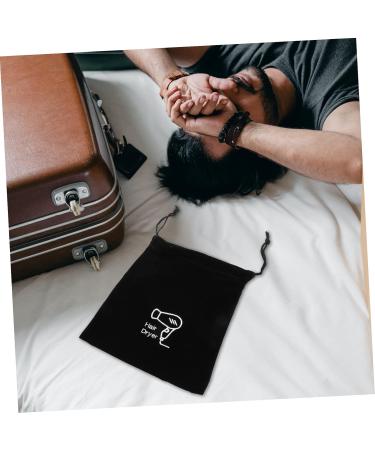 Gogogmee 2pcs Storage Bag Mini Suitcase Hair Dryer Storage Pouch Drawstring Closure Cover Flocking Cloth - Buy Online on GoSupps.com