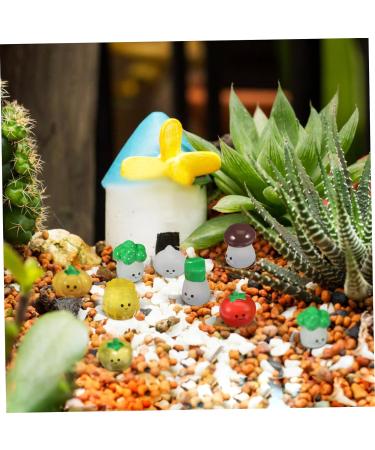 OFFSCH 8 Pcs Little Vegetable Doll Bell Peppers Sweet Peppers Broccoli Statue Cartoons Garlic Bonsai Artificial Vegetables for Decor Fairy Decor Mini Food Fake Vegetables Pumpkin Resin - Buy Online on GoSupps.com