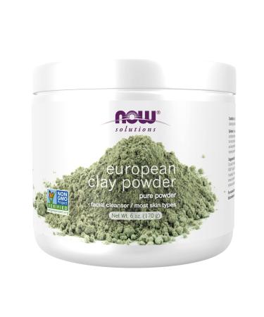 NOW Solutions  European Clay Powder  Pure Powder for a Detox Facial Cleansing Mask  6-Ounce 6 Ounce (Pack of 1)