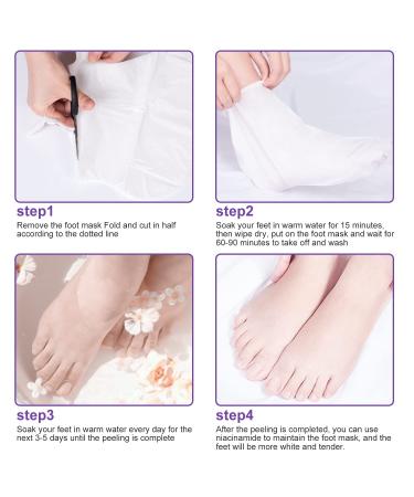 NewFoot Foot Peel Mask 2 Pack - Exfoliating Natural Masks for Dry Cracked Feet - Moisturizing and Softening Callus Treatment - Smooth Baby Feet - Purple - Buy Online on GoSupps.com