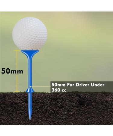 Kamitty Plastic Unbreakable Golf Tees 3 1/4 - Pack of 50 Blue Step with Big Cup & 8 Prongs - Buy Online on GoSupps.com