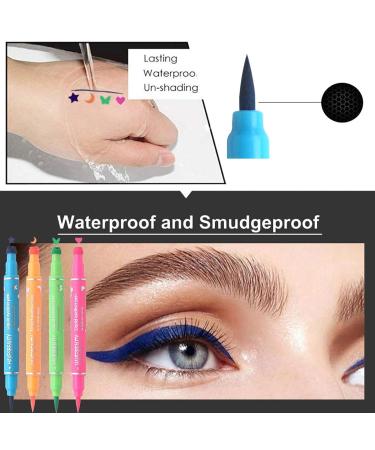  Lunaobrik Eye Makeup Pencil - Waterproof Liner 4 Colors Makeup Pencil Stamp | Liner Pencil Stamp for Bride Wife Daughter Lover Eyeliner Pens OJ - Buy Online on GoSupps.com