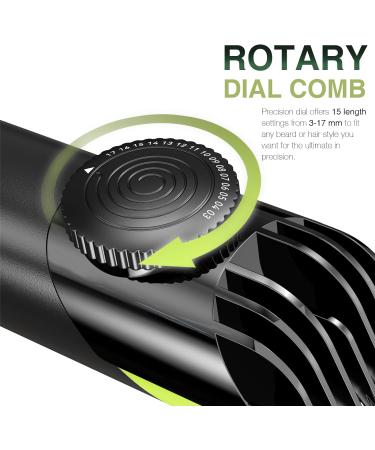 Unibono Men's Body Hair Trimmer Kit - Electric Shaver for Beard, Chest, Armpits, Groin - Grooming Kit for Men - USB Charge, IPX7 Waterproof - Black - Buy Online on GoSupps.com