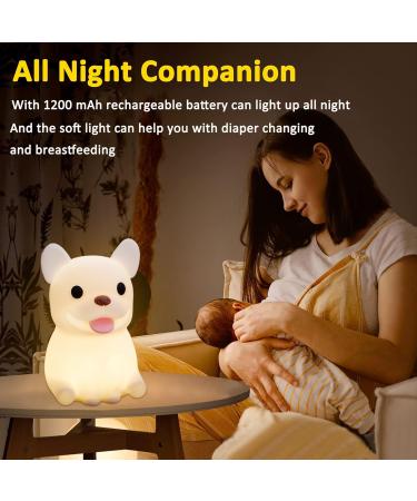 OkiyiD French Bulldog Night Light - Touch Control, Rechargeable, Dimmable Lamp for Kids - Perfect Bedside Gift for Boys and Girls - Buy Online on GoSupps.com